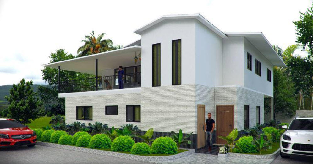 Two-story villa